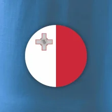 Vlajka Malta kulatá velká