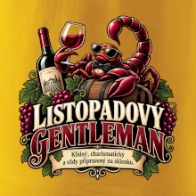 Listopadový gentleman se sklenkou červeného vína
