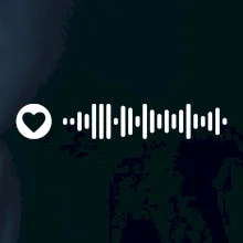 Zamilovaný Spotify kód na prsu