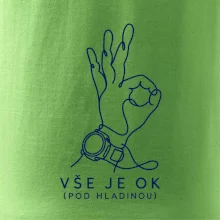 Vše je ok potápěčský signál rukou kreslený jednou linkou