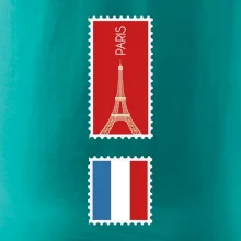 Paříž známka barevná