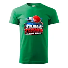 Stolní tenis pálka a míček eat sleep repeat