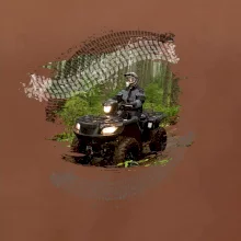 ATV čtyřkolka v lese