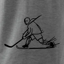 Kreslený hokejista tučnou fixou