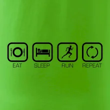 Eat sleep run repeat v řadě