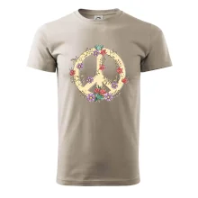 Peace symbol pískový