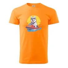 Husky na vodním skútru