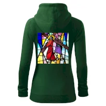 Vitráž - Ježíš a kříž