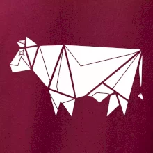 Origami kráva z boku