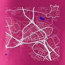 Praha - 14100 mapa s vodními toky