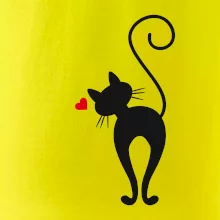 Zamilovaná kočka zezadu