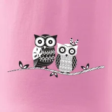 Dvě sovy abstraktní