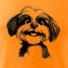 Lhasa Apso karikatura hlava