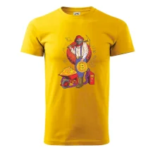 Horník těží bitcoiny