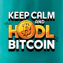 3D nápis Keep Calm and HODL Bitcoin