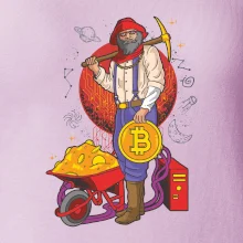 Horník těží bitcoiny