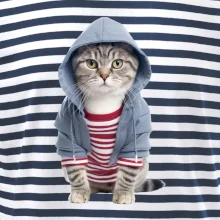 Kočka v pruhovaném triku