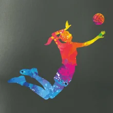 Volejbalista/Volejbalistka splash s míčem