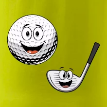 Parové triko - Golfová hůl a míček