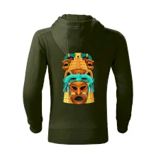Mayové maska s pyramidou Mayové maska s pyramidou