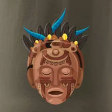 Mayové maska hnědá