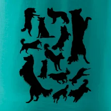 Border kolie siluety