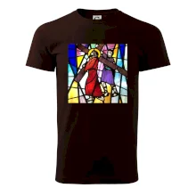 Vitráž - Ježíš a kříž