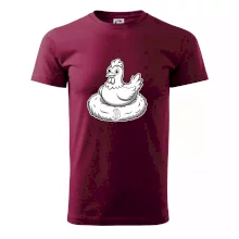 Kuře sedící na bitcoinovém hnízdě