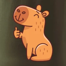 Kapybara s palcem nahoru