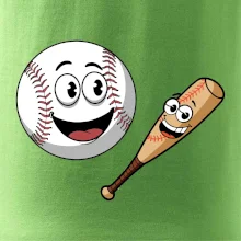 Parové triko - baseballová pálka a míček