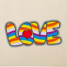Love nápis duhový
