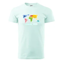 Světové kontinenty s názvy a zvířátky