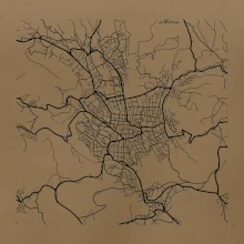 Mapy měst černobílé Jablonec nad Nisou