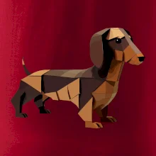 Jezevčík - slepený z papíru