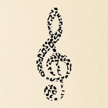 Houslový klíč z not