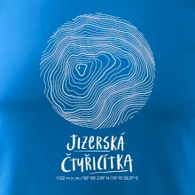 Jizerská čtyřicítka - vrstevnice v kruhu