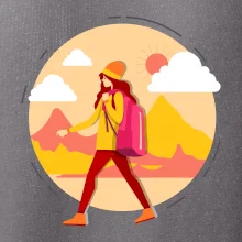 Barevný párový motiv na hory