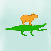 Kapybara na krokodýlovi (Moňas)