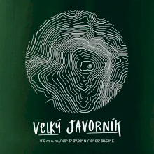 Velký Javorník - vrstevnice v kruhu
