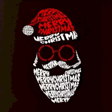 Merry Christmas obličej