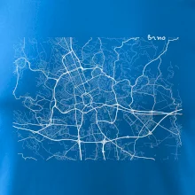 Černobílá mapa Brno