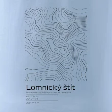Lomnický štít - vrstevnice v obdélníku