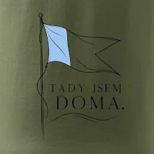 Tady jsem doma potápěčská vlajka Alfa s modrým polem