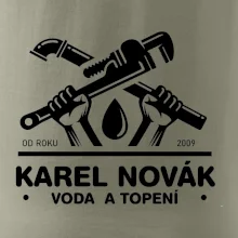 Instalatér - Překřížené klíče vlastní nápis