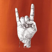 Rocková ruka kreslená