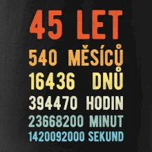 Narozeniny 45 přepočet času