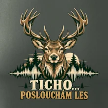 Ticho poslouchám les jelen zvuková křivka