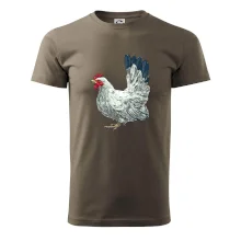 Slepice kreslená bílá