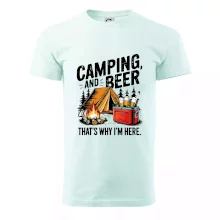 Černý nápis nápis Camping and beer