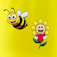Parové triko - Včela a květina